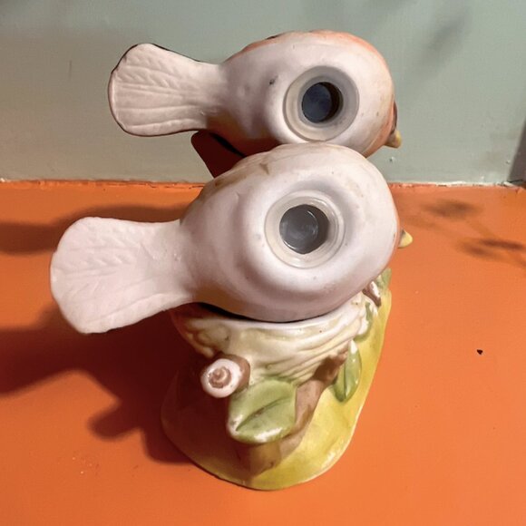 Nesting Robins Salt & Pepper Shaker | Birds on Branch | Vintage Country Kitchen - Picture 7 of 11